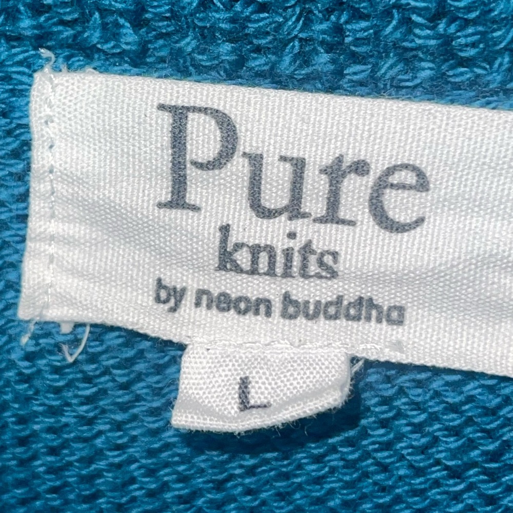 Pure Knits by Neon Buddha, cowl neck, cotton tunic sweater. Size large GUC - Picture 9 of 11